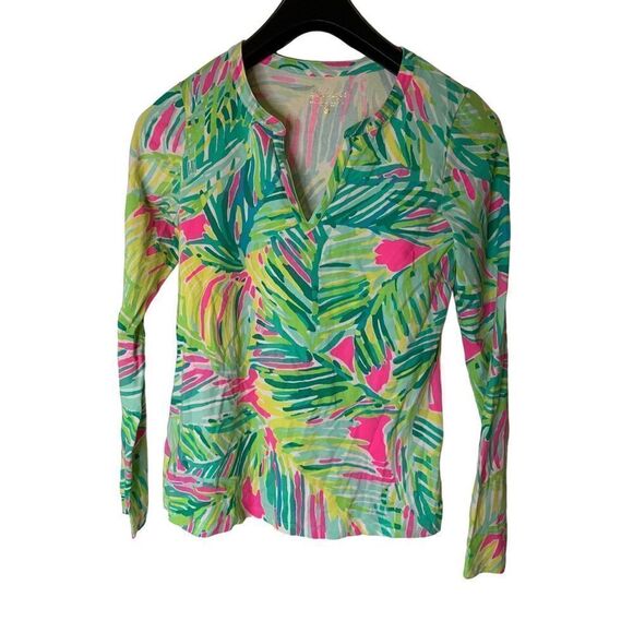 Lilly Pulitzer Amelia Island Tunic pullover top women's size XS - Picture 2 of 6